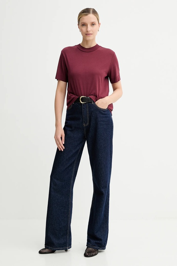 Majica kratkih rukava Calvin Klein LV044B206G bordo SS26