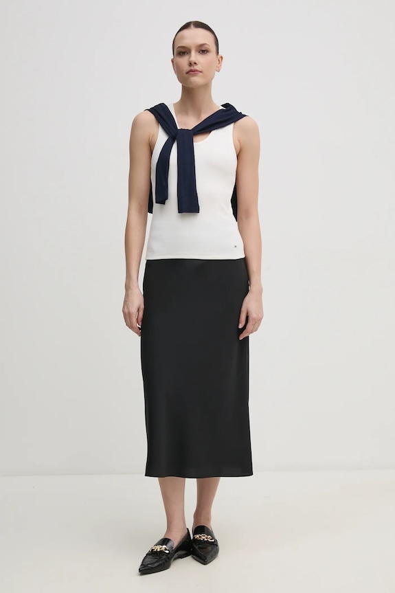 Top Tommy Hilfiger WW0WW44572 béžová SS25