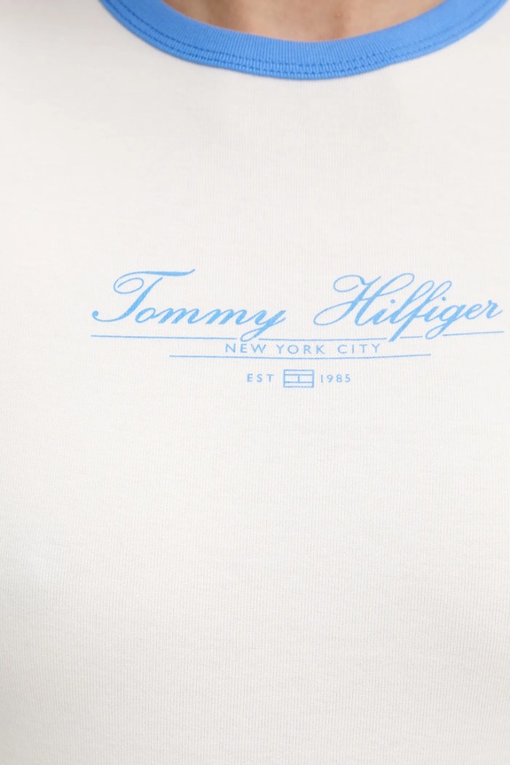 Bavlnené tričko Tommy Hilfiger biela WW0WW44581