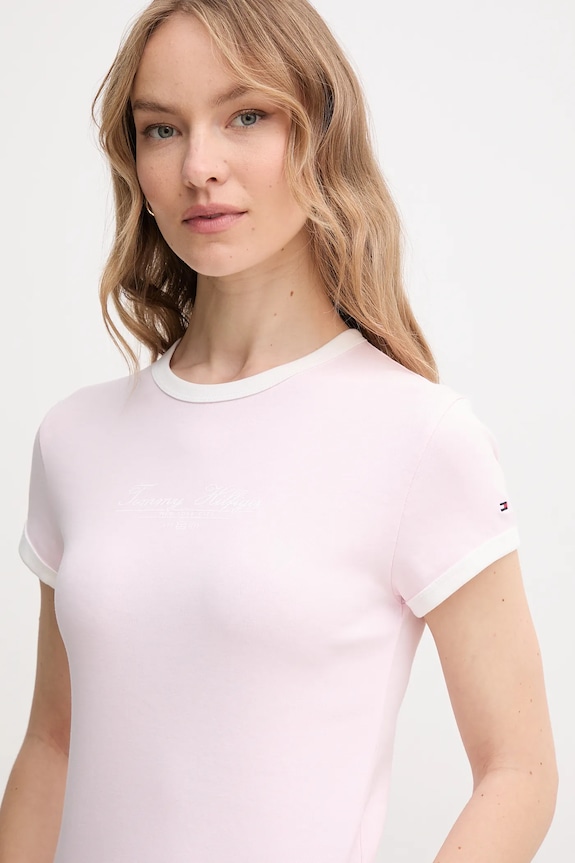 Odjeća Pamučna majica Tommy Hilfiger WW0WW44581 roza