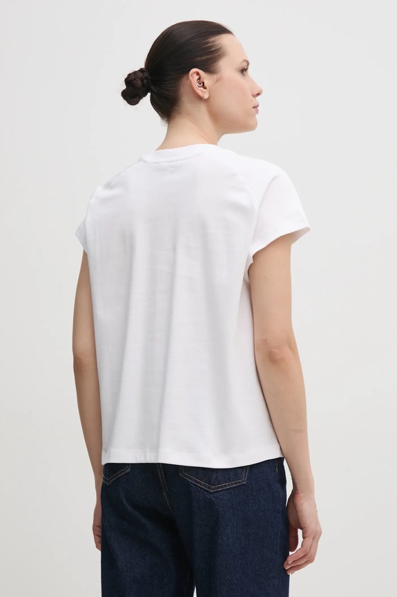 Tommy Hilfiger t-shirt bawełniany WW0WW46113 biały SS25