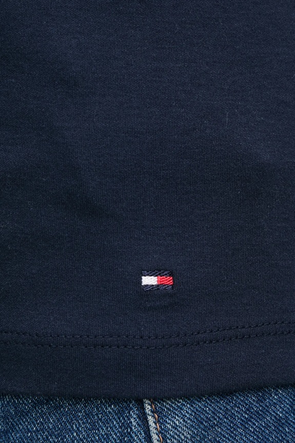 Bavlnené tričko Tommy Hilfiger WW0WW46113 tmavomodrá