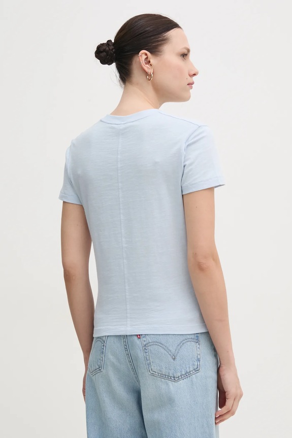 Îmbrăcăminte Tommy Hilfiger tricou din bumbac WW0WW44433 albastru