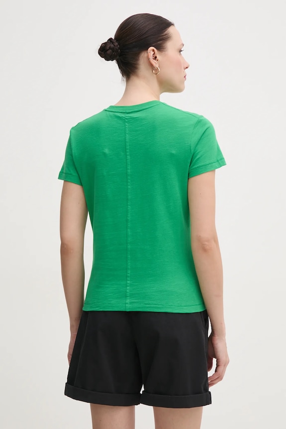 Îmbrăcăminte Tommy Hilfiger tricou din bumbac WW0WW44433 verde