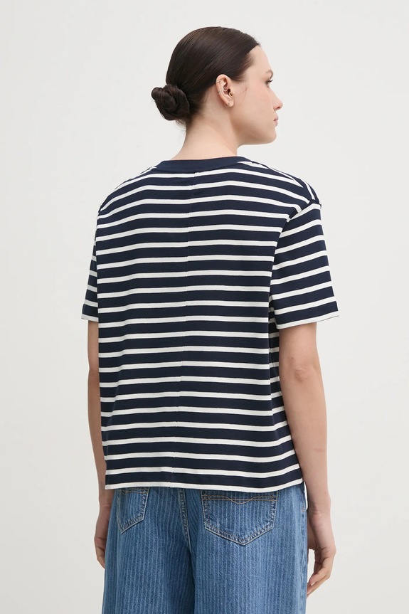 Oblečenie Bavlnené tričko Tommy Hilfiger WW0WW46158 tmavomodrá