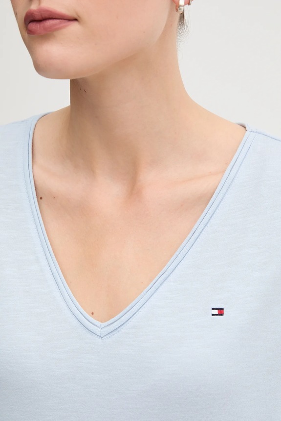 Tommy Hilfiger pamut póló kék WW0WW43901