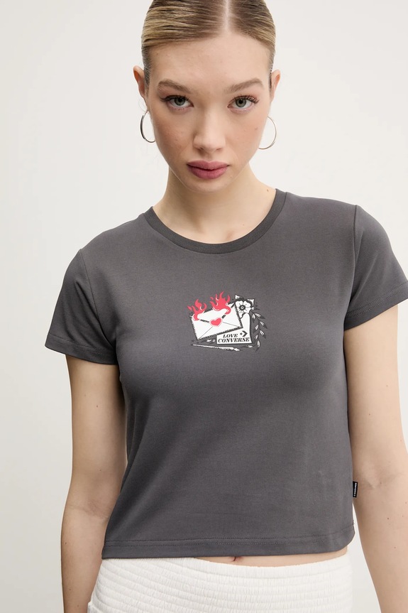 Converse t-shirt szary 10027383.A02