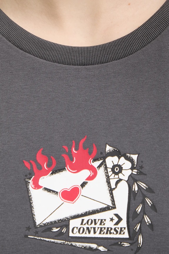 Converse t-shirt 10027383.A02 szary
