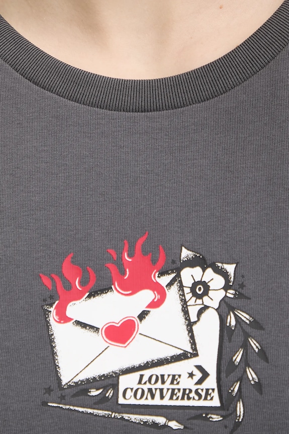 Converse t-shirt 10027383.A02 szary