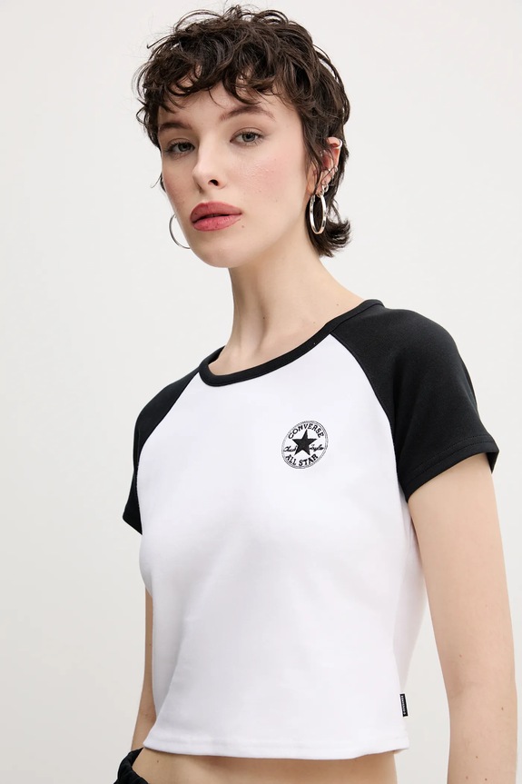 Converse t-shirt biały 10027396.A01