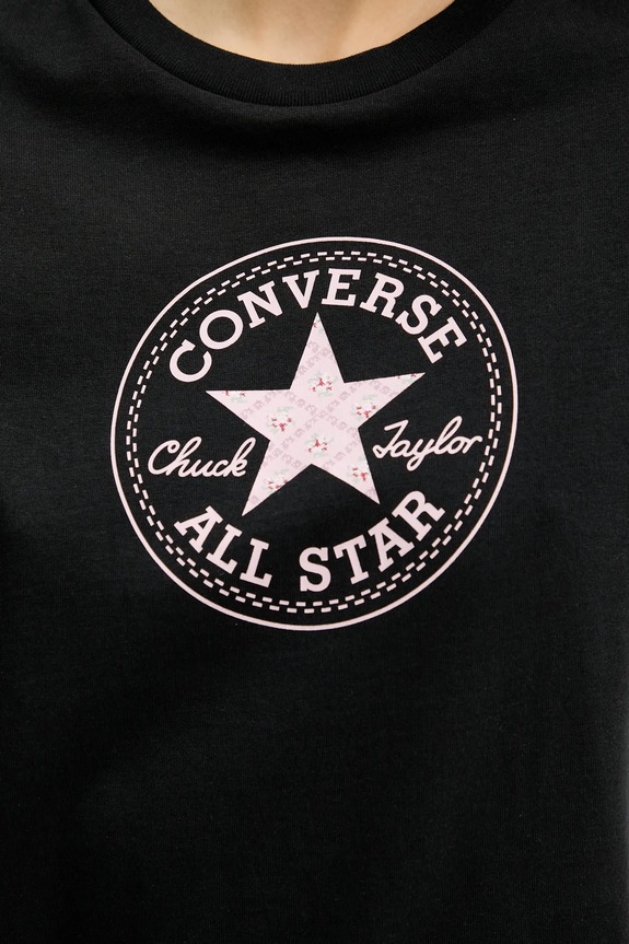 Converse t-shirt bawełniany czarny 10028412.A01
