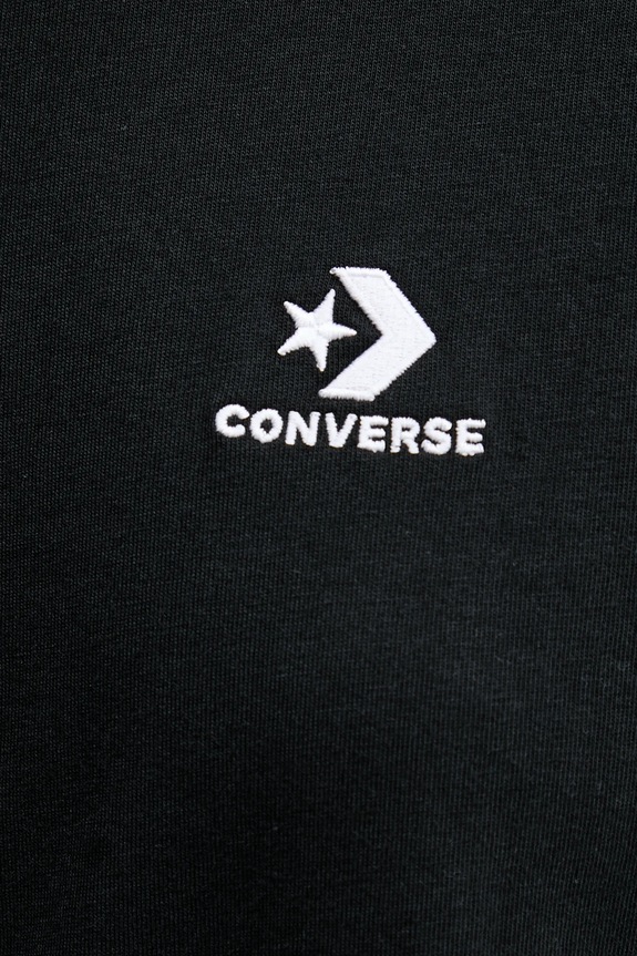 Bavlnené tričko Converse 10028415.A01 čierna