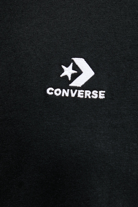 Bavlnené tričko Converse 10028415.A01 čierna
