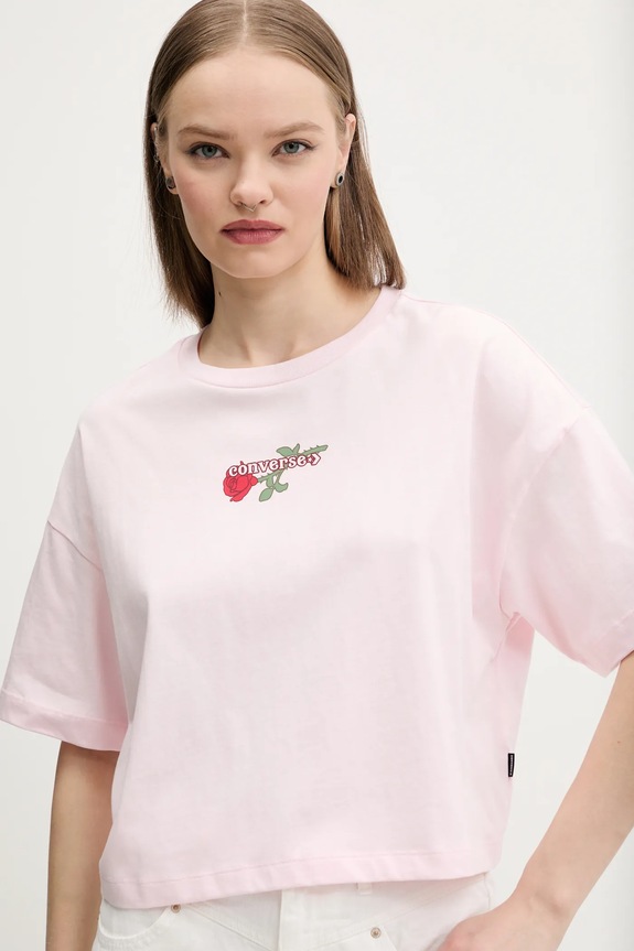 Converse pamut póló pamut rózsaszín 10028306.A03