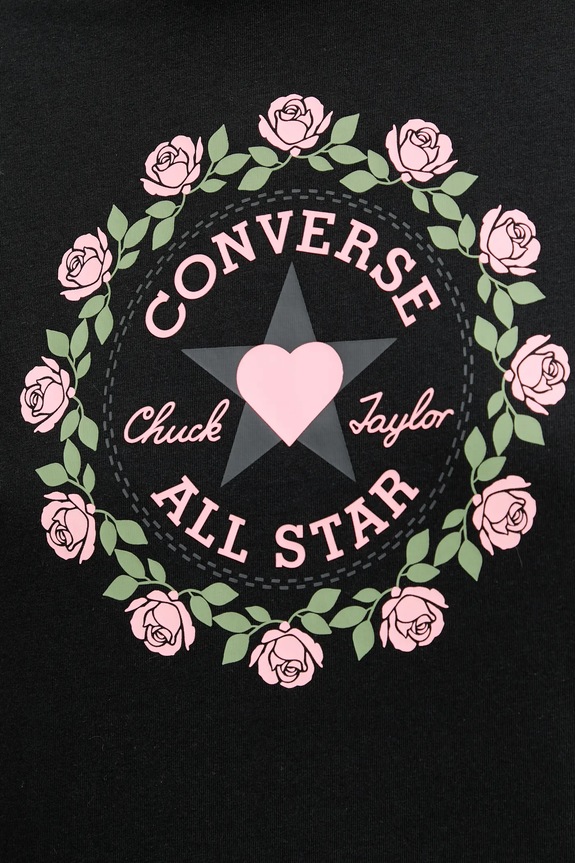 Bavlnené tričko Converse čierna 10028307.A02