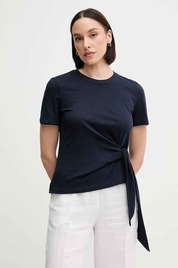 Βαμβακερό μπλουζάκι Tommy Hilfiger κανονικό σκούρο μπλε WW0WW44559
