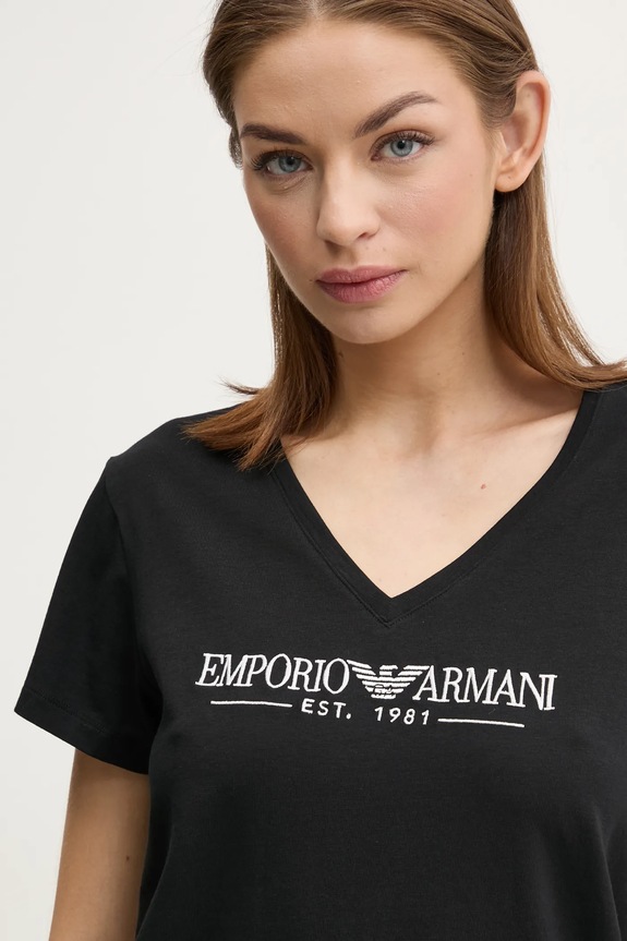 Majica kratkih rukava Emporio Armani Underwear EW000409.AF10881 crna SS25