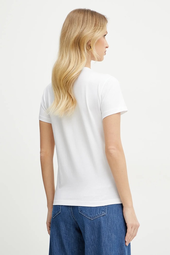 Odzież Karl Lagerfeld t-shirt bawełniany ASW17010 biały
