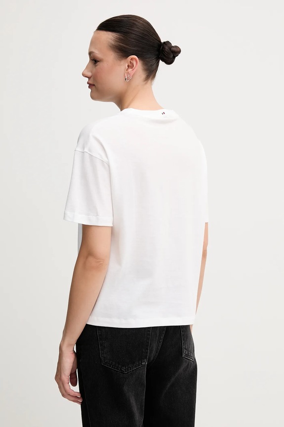 Tommy Hilfiger t-shirt bawełniany UW0UW05763 biały SS26