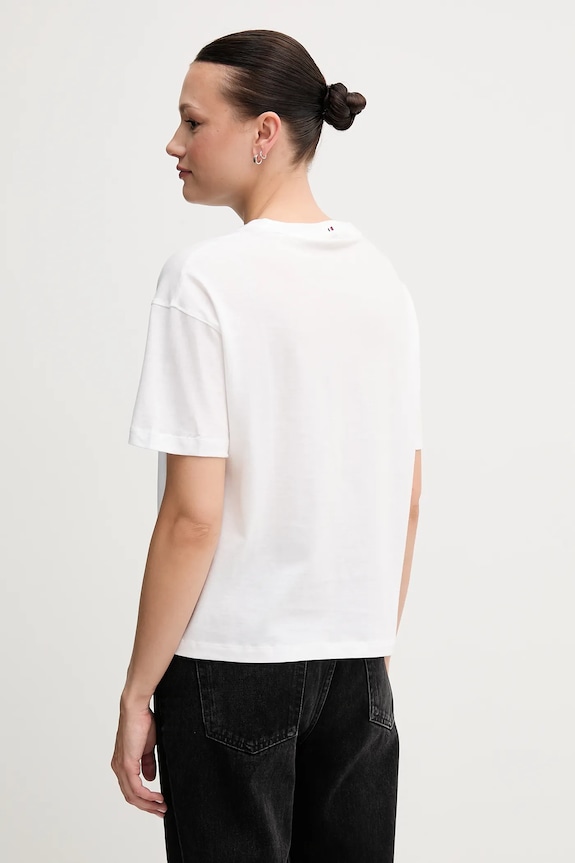 Tommy Hilfiger t-shirt bawełniany UW0UW05763 biały SS26