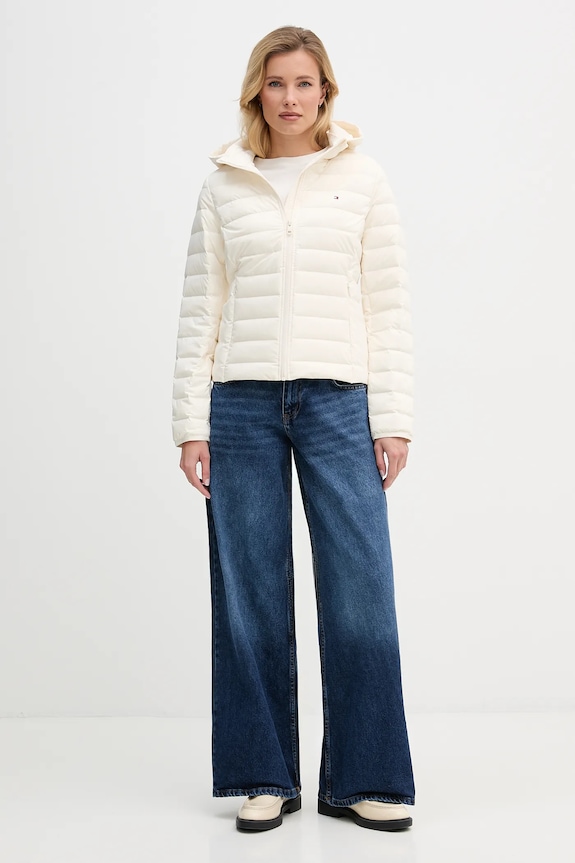 Bavlněné tričko Tommy Hilfiger UW0UW05763 béžová SS26