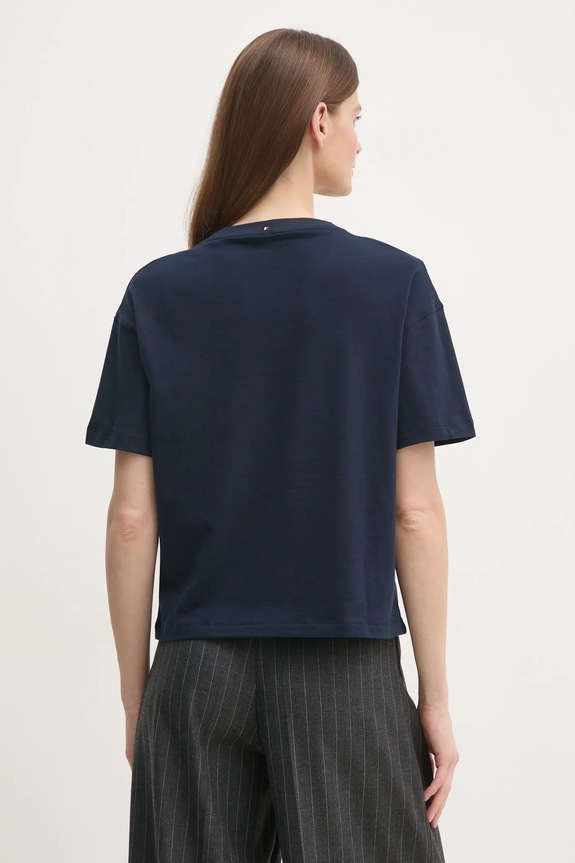 Odjeća Pamučna majica Tommy Hilfiger UW0UW05763 mornarsko plava