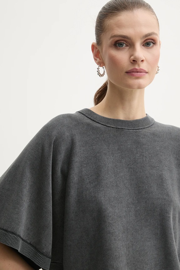 Βαμβακερό μπλουζάκι MICHAEL Michael Kors γκρί MS56160HMS