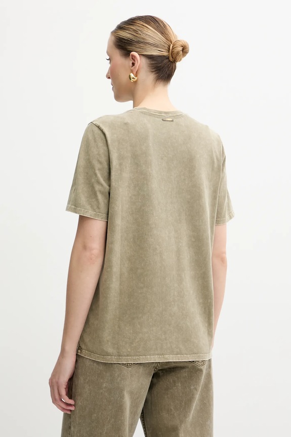 Ρούχα Βαμβακερό μπλουζάκι MICHAEL Michael Kors MS551SC491 πράσινο