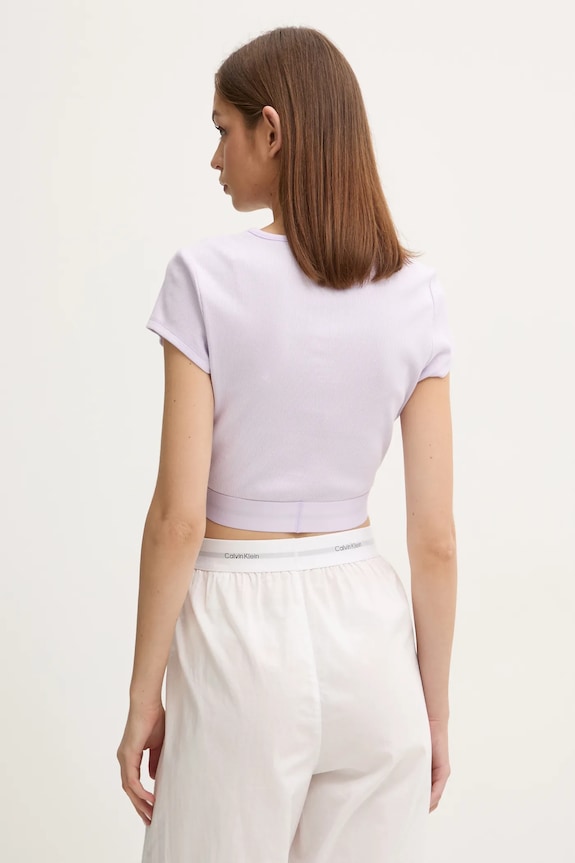 Majica kratkih rukava Calvin Klein Underwear LV00QS7349 ljubičasta SS25
