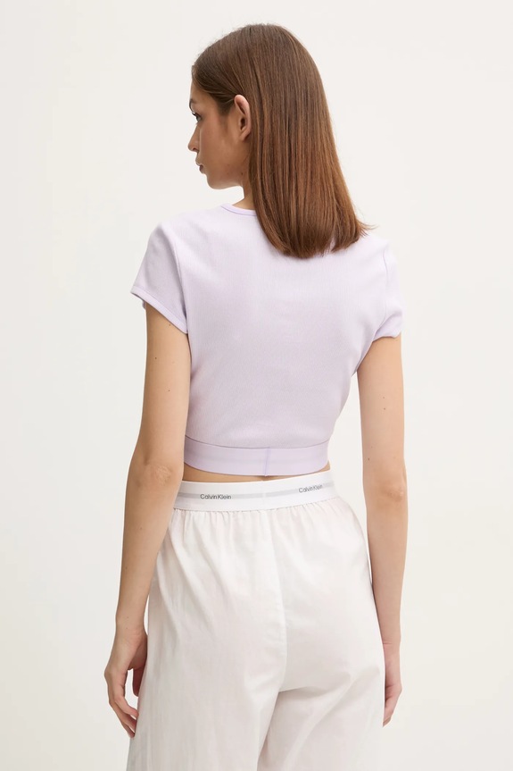 Majica kratkih rukava Calvin Klein Underwear LV00QS7349 ljubičasta SS25