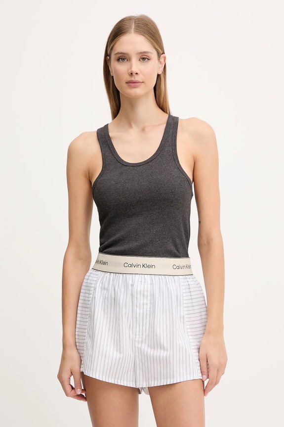 Pamučni top Calvin Klein Underwear 3-pack pamuk siva LV00QS7493