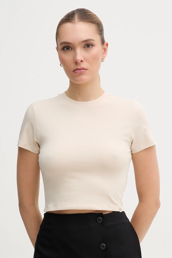 Tričko Calvin Klein Jeans slim béžová J20J225237