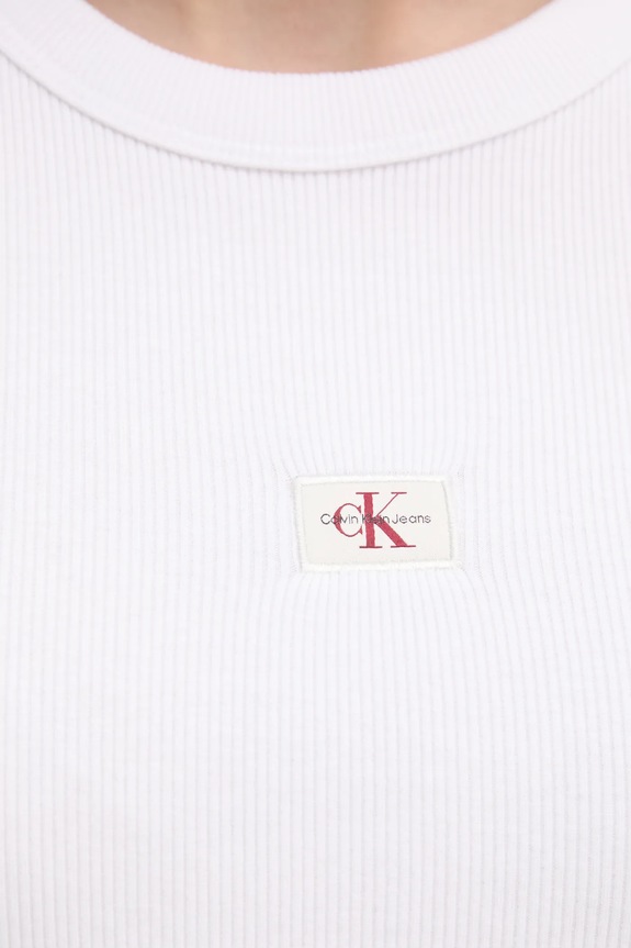 Tričko Calvin Klein Jeans J20J225245 biela
