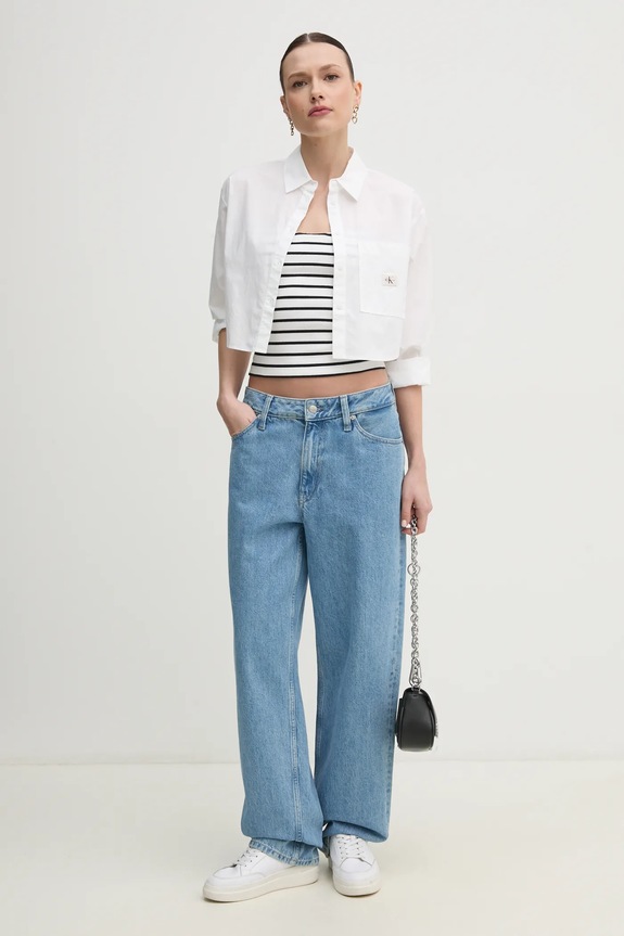 Calvin Klein Jeans top J20J225310 biały SS25