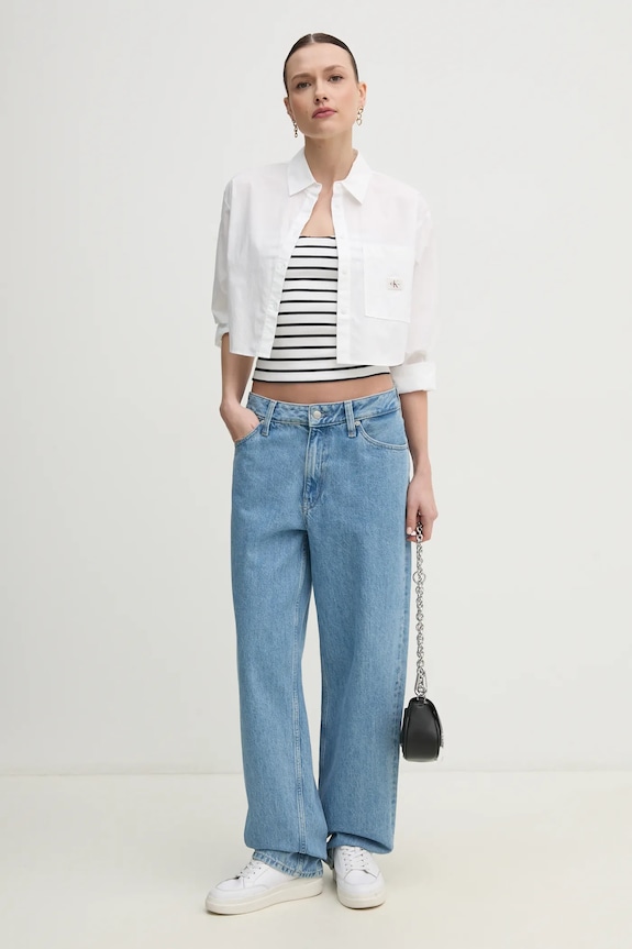 Calvin Klein Jeans top J20J225310 biały SS25