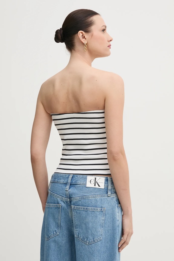Odzież Calvin Klein Jeans top J20J225310 biały