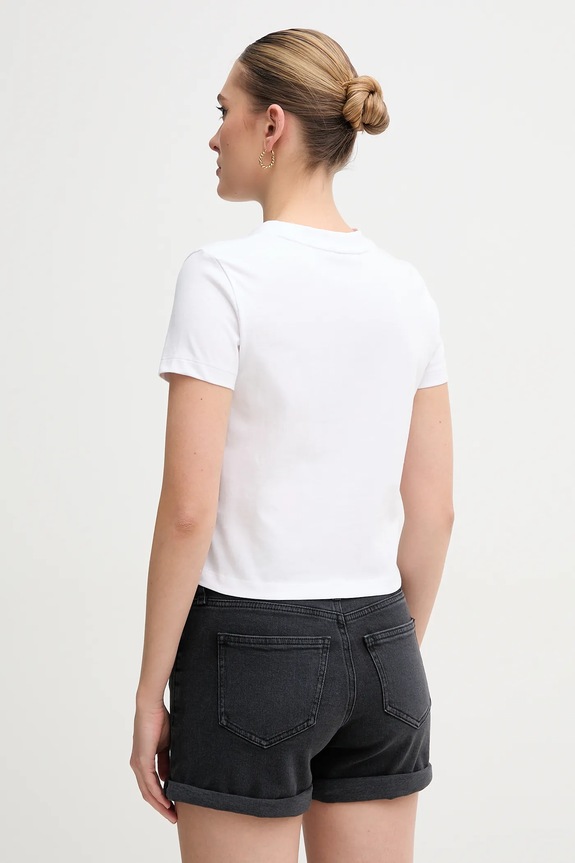 Oblečenie Bavlnené tričko Calvin Klein Jeans J20J225524 biela