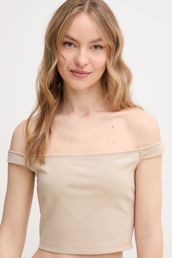 Calvin Klein Jeans top bézs J20J225542