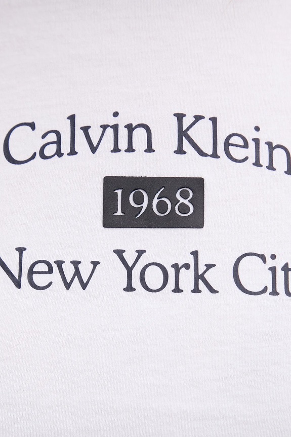 Bavlněné tričko Calvin Klein Jeans bílá LV047B808G