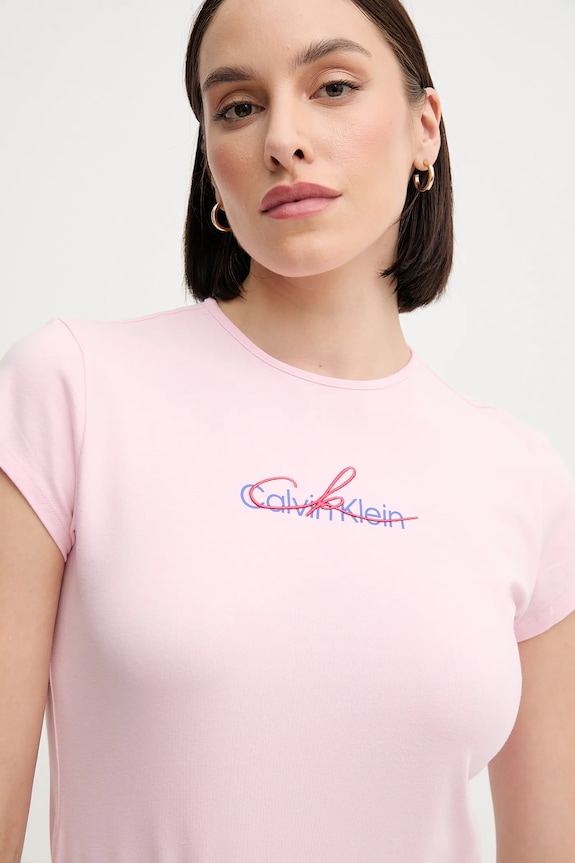 Calvin Klein Jeans t-shirt różowy LV047B828G