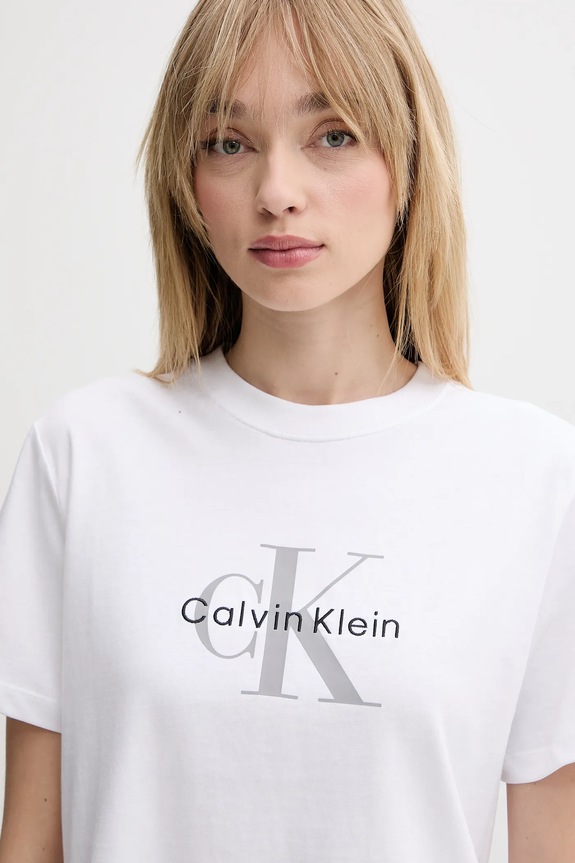 Abbigliamento Calvin Klein Jeans t-shirt da donna in cotone LV047B865G bianco