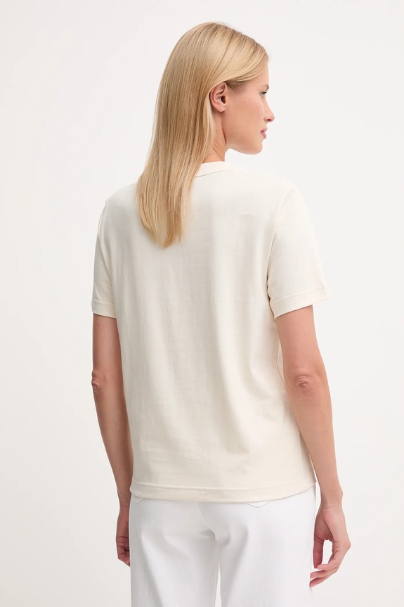 Ρούχα Calvin Klein Jeans t-shirt γυναικείο βαμβακερό LV047B865G μπεζ