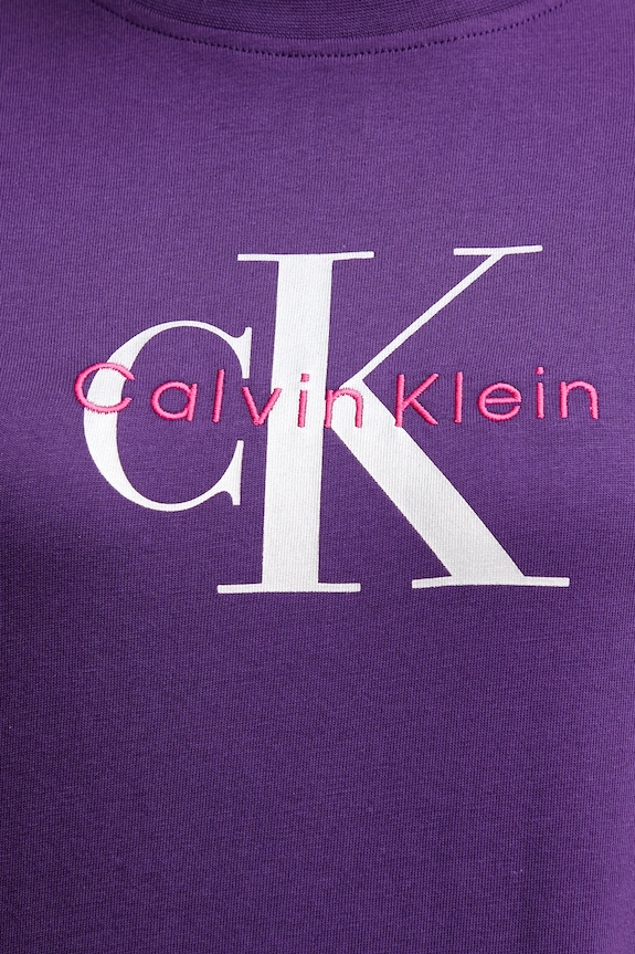 Calvin Klein Jeans t-shirt γυναικείο βαμβακερό LV047B865G μωβ