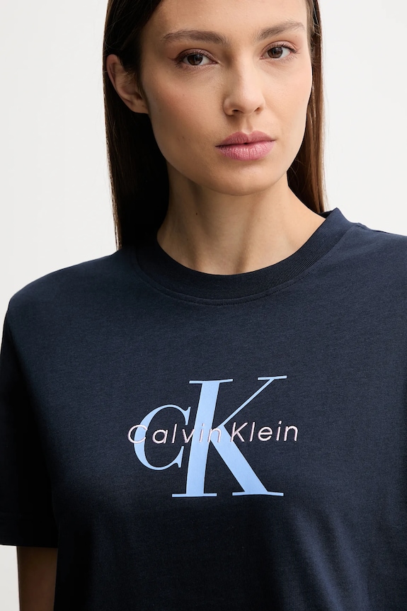 Odjeća Calvin Klein Jeans majica ženska od pamuka LV047B865G mornarsko plava