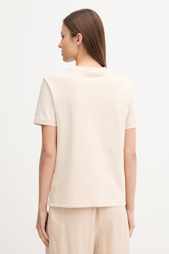 Calvin Klein Jeans t-shirt damski bawełniany LV047B865G beżowy SS26