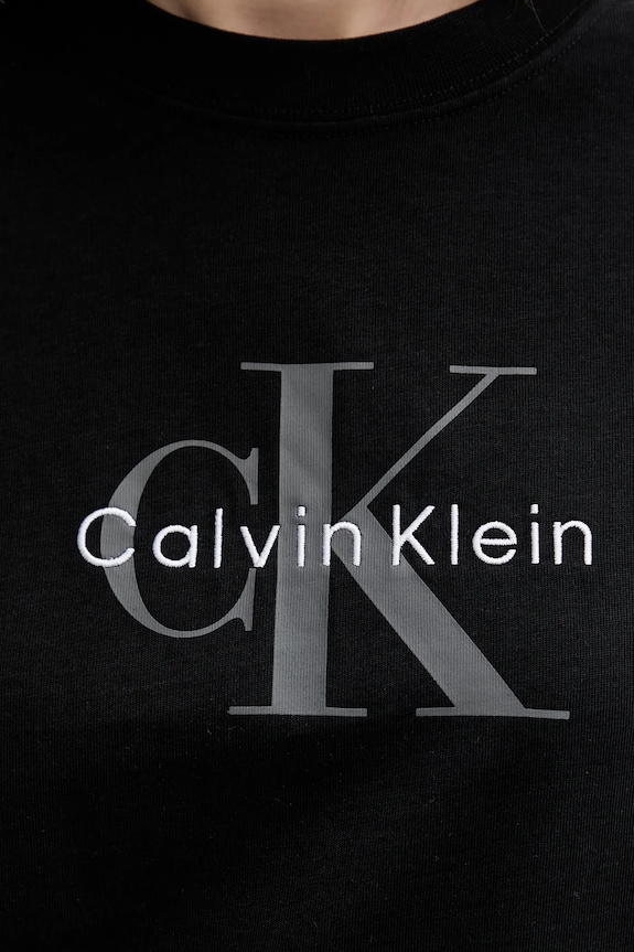 Calvin Klein Jeans t-shirt damski bawełniany czarny LV047B865G