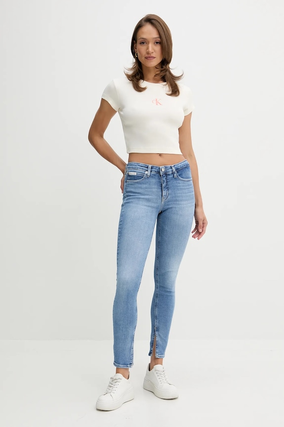 Calvin Klein Jeans t-shirt da donna LV047AB802 beige SS26