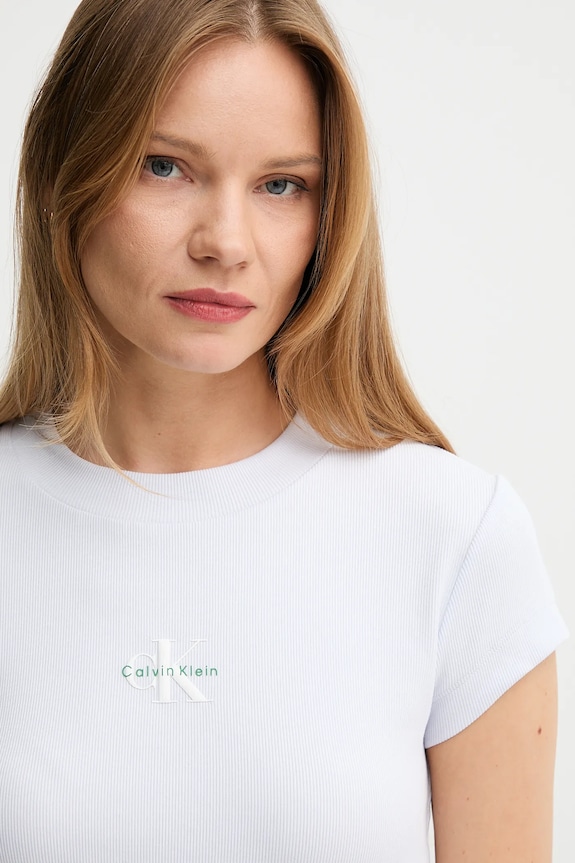 Calvin Klein Jeans t-shirt damski fioletowy LV047AB802