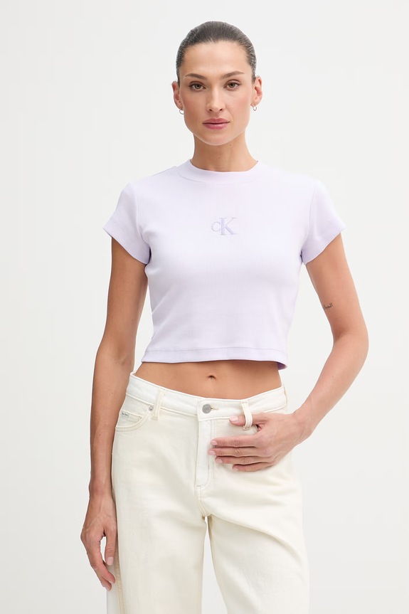 Calvin Klein Jeans majica za žene ljubičasta LV047AB802