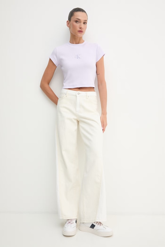 Calvin Klein Jeans majica za žene LV047AB802 ljubičasta SS26